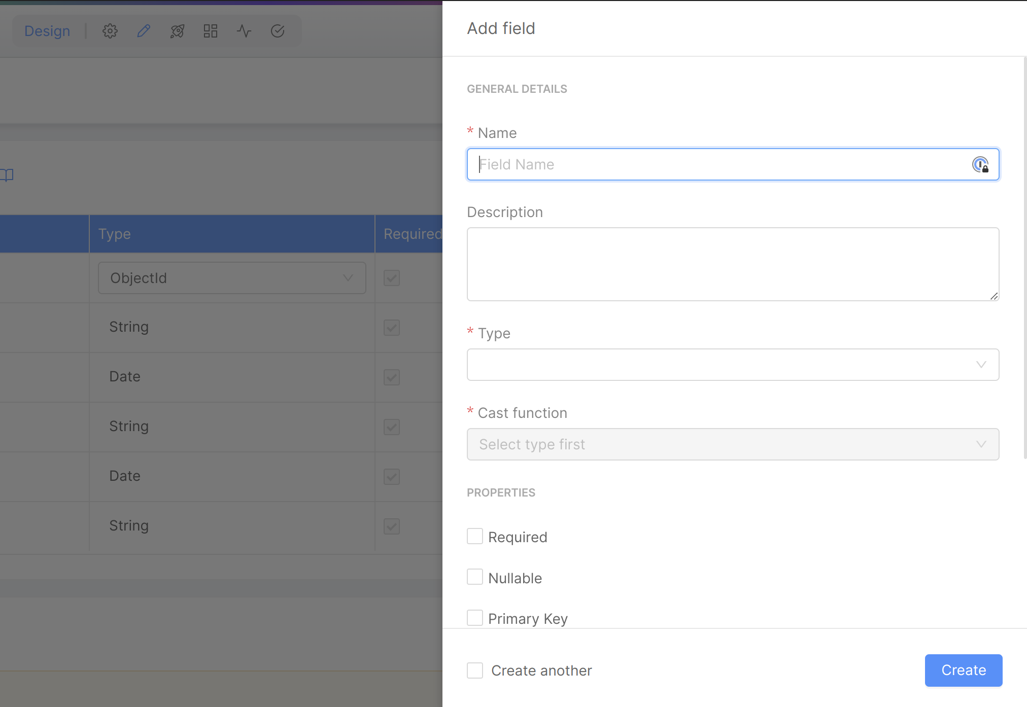 Create Projection Fields