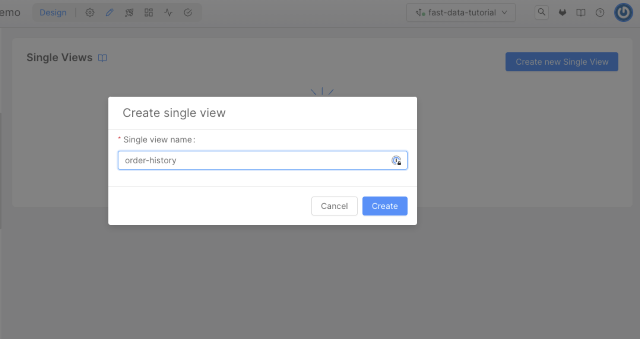 Create New Single View