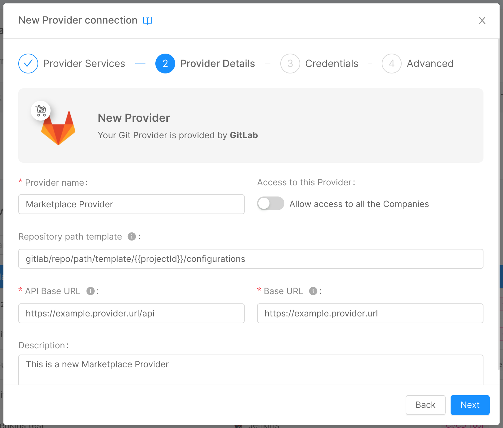 Provider Step 2 Marketplace