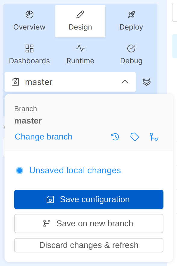 Unsaved local changes