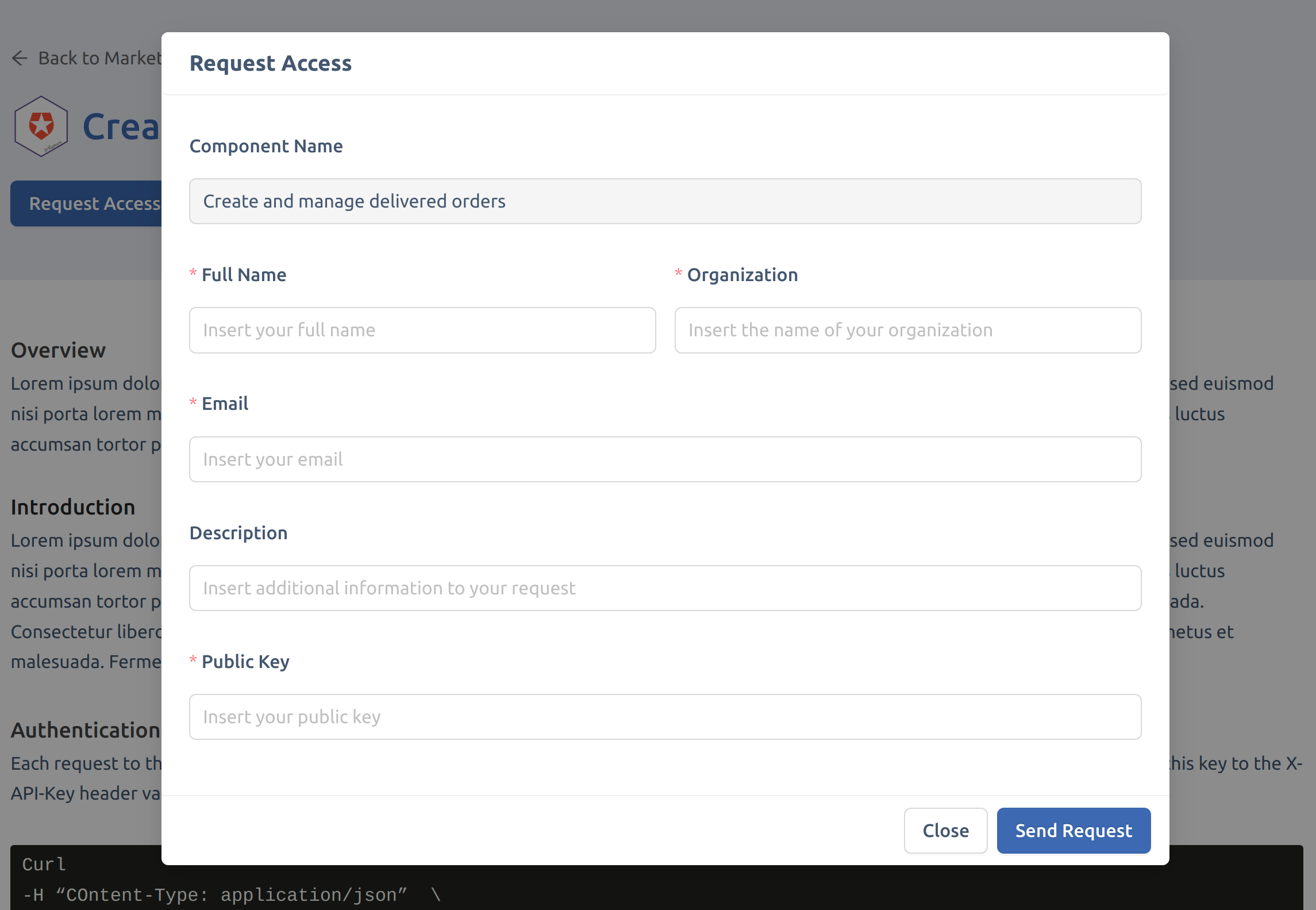 client credentials form