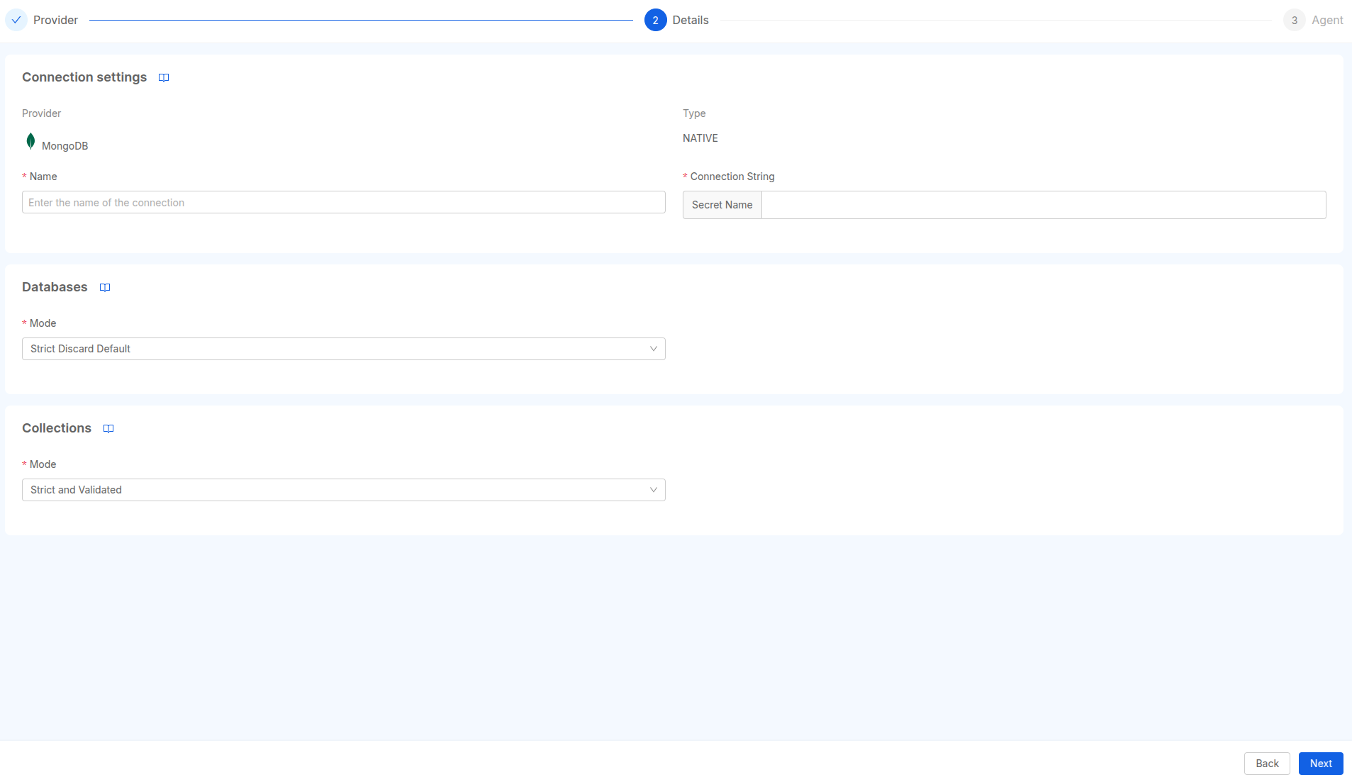 MongoDB Connection Form