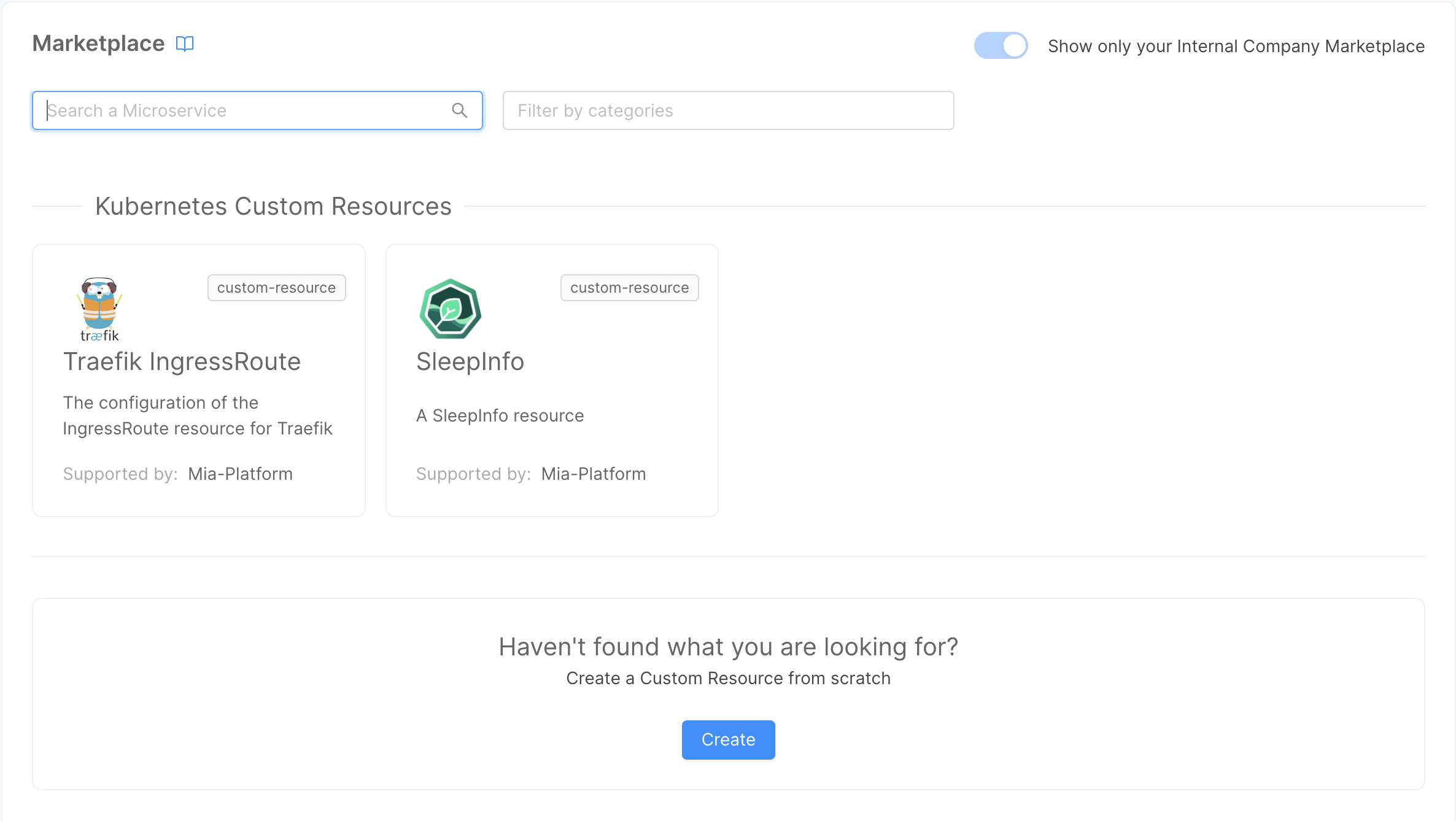 Create from Marketplace