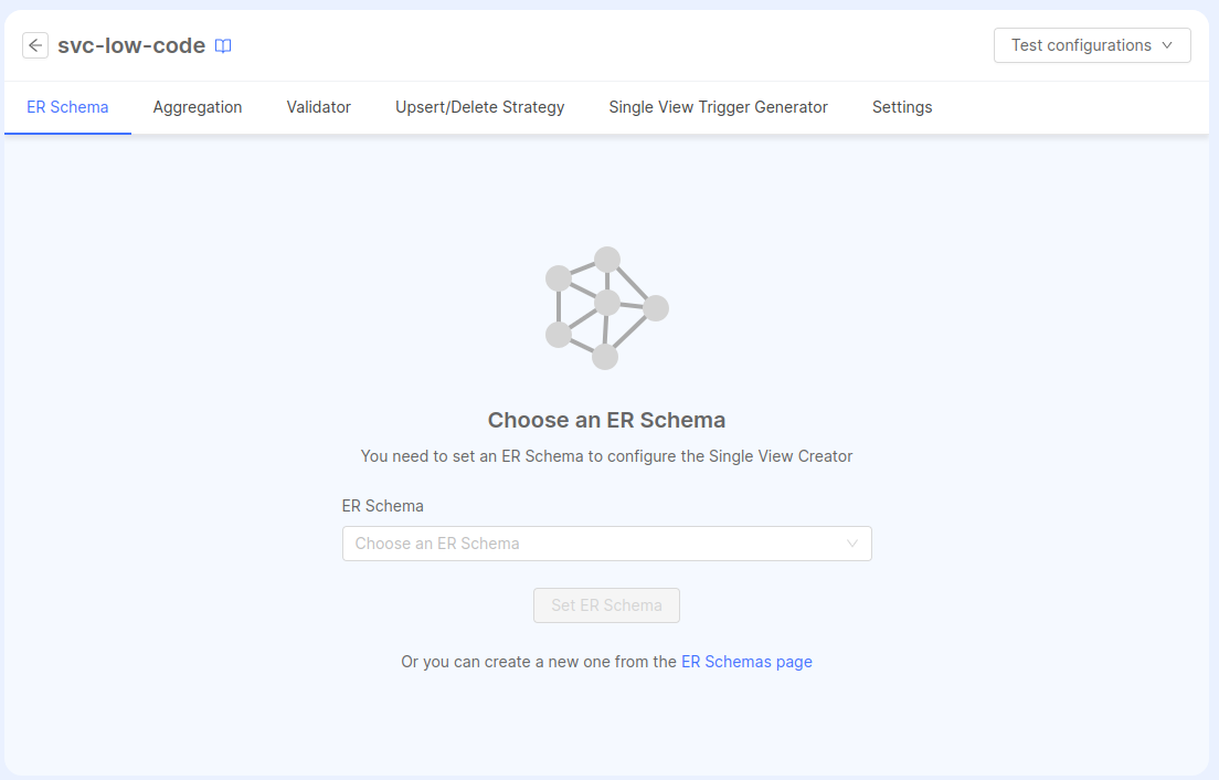 ER Schema selection with No Code