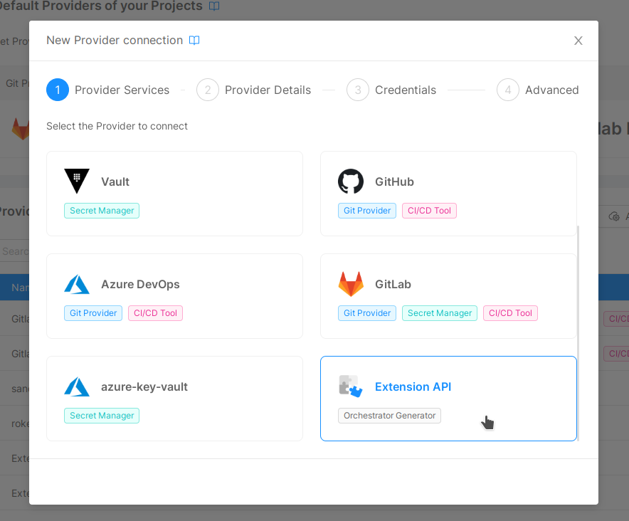 Extension API Provider