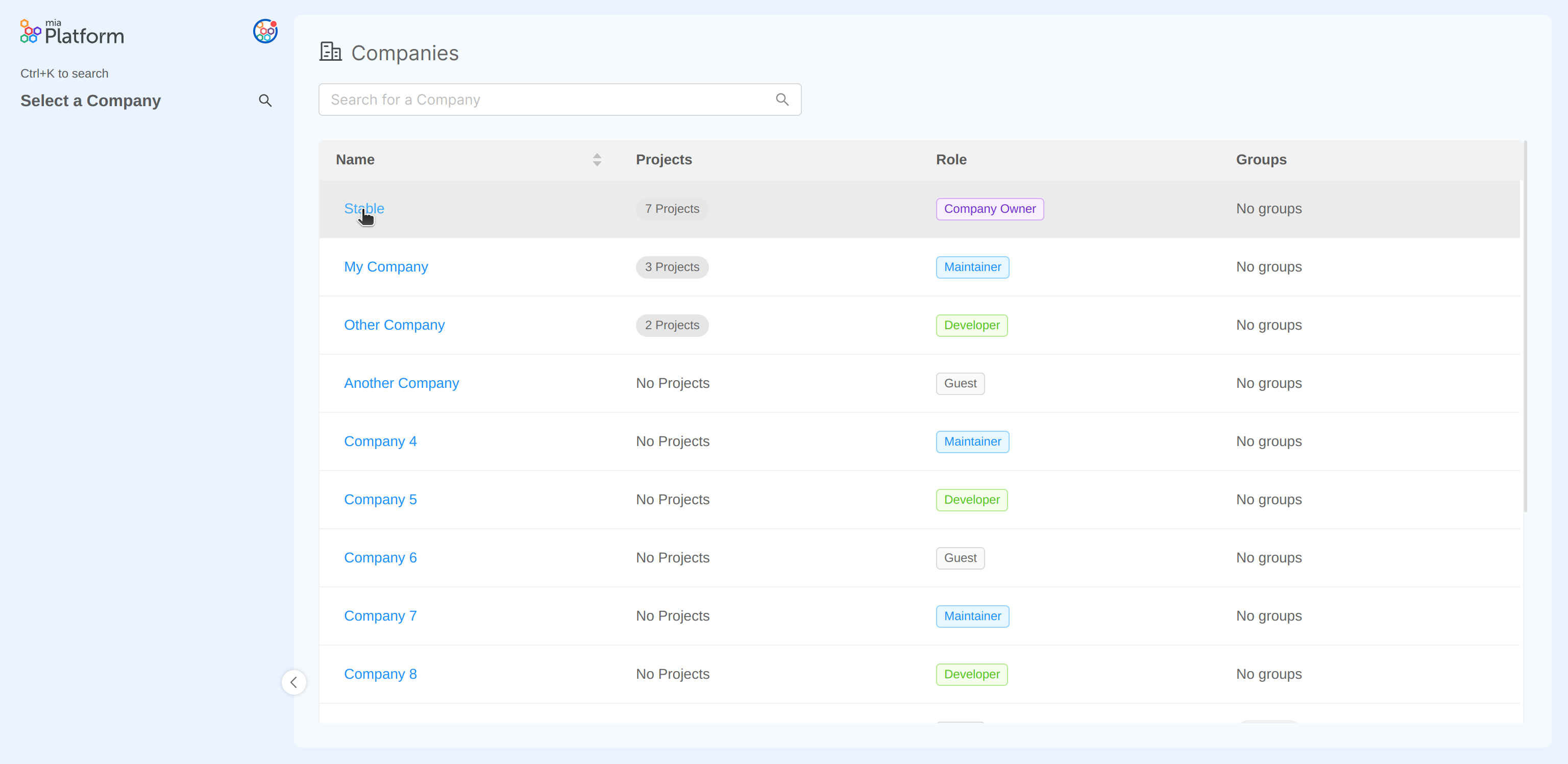 Go to Company Overview