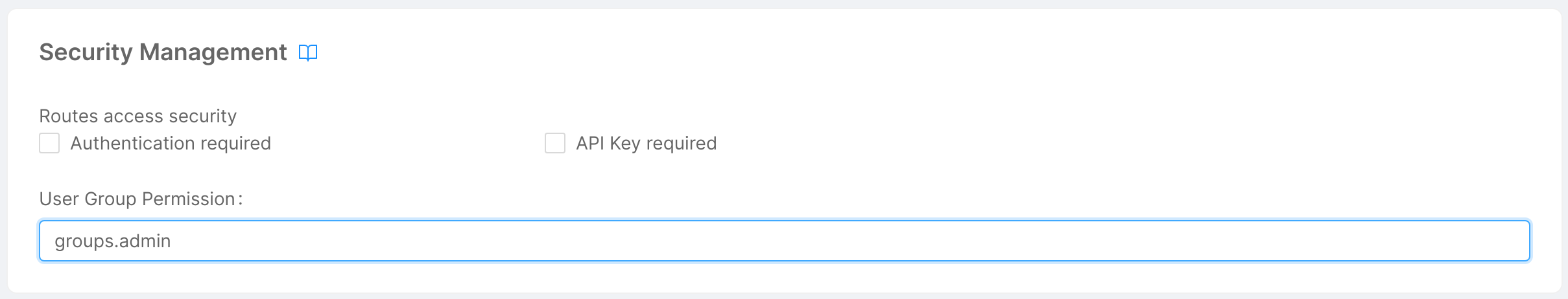 user group permission