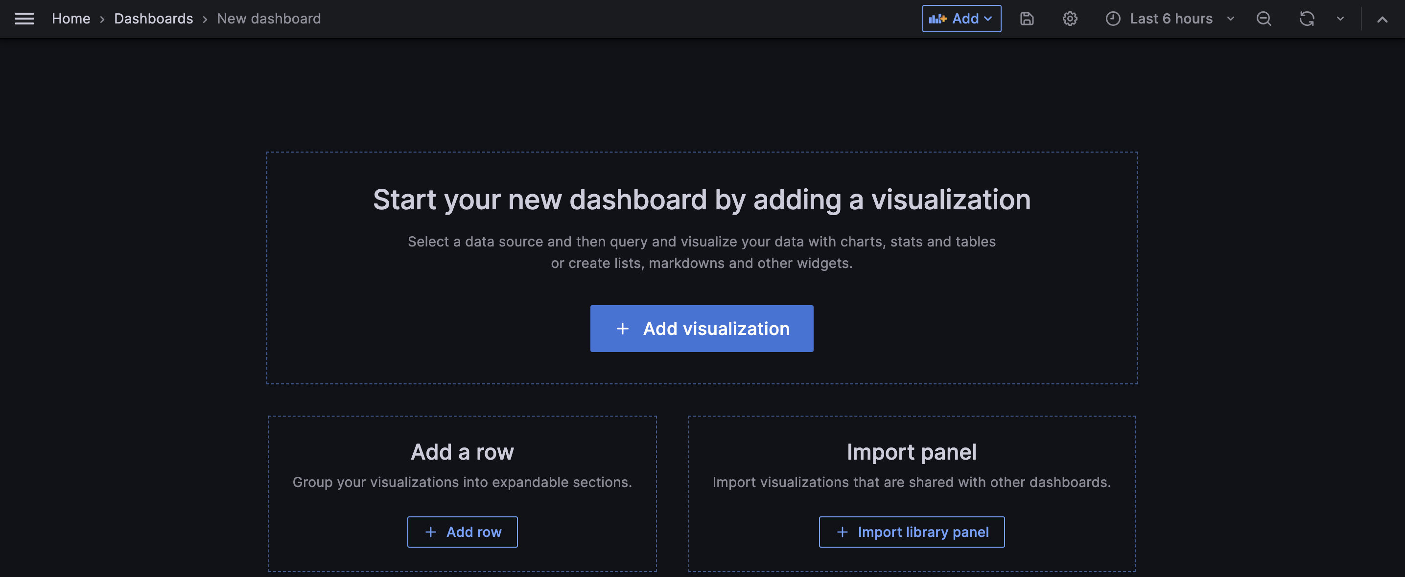 Create New Metrics Dashboard