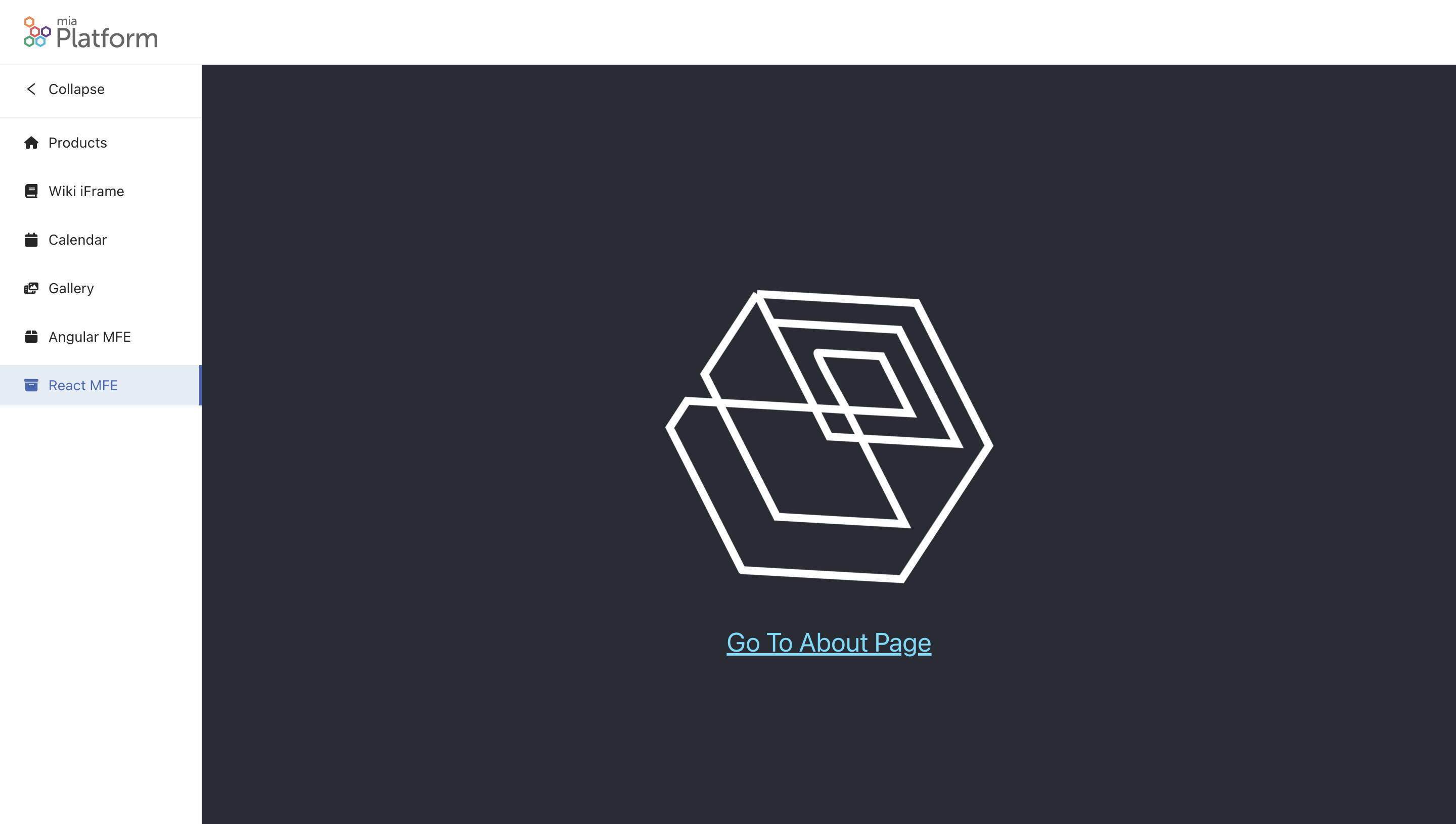 React Microfrontend Output