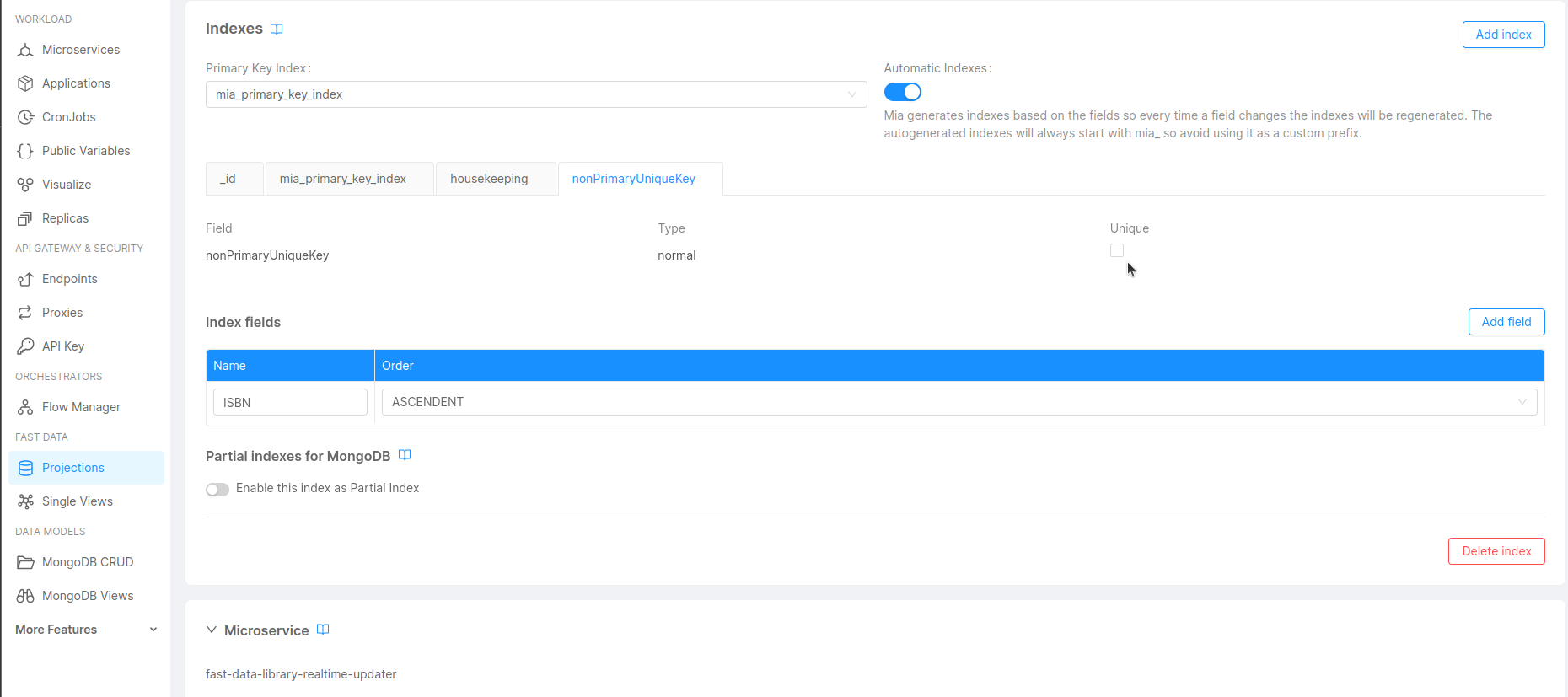 Unique Keys Index deactivation