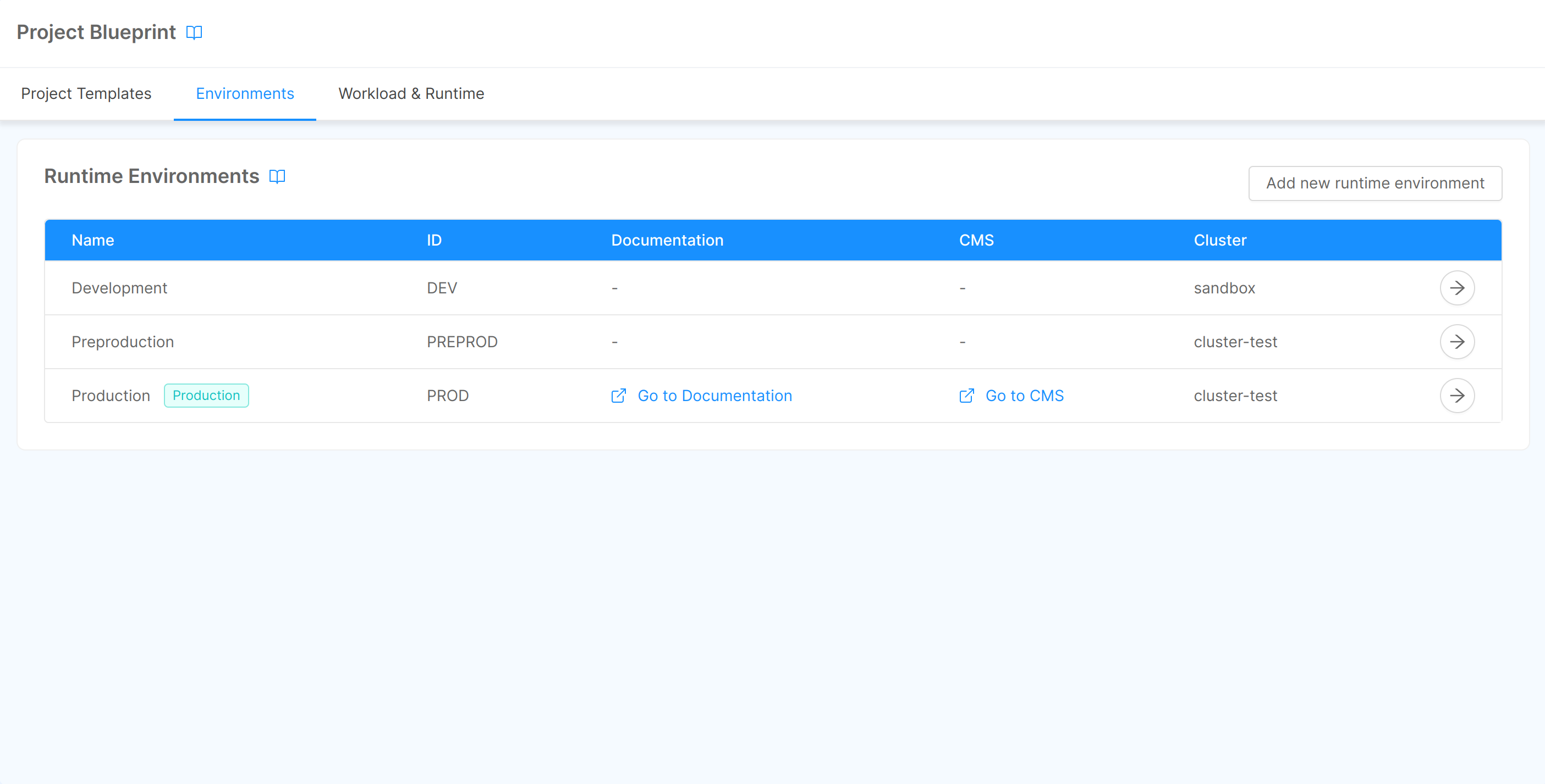 runtime environments