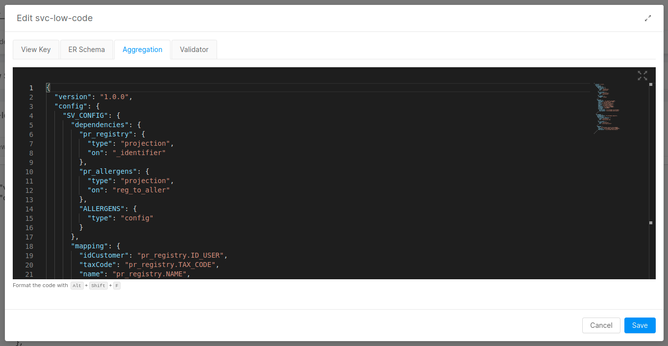 Fast Data edit Low Code configuration