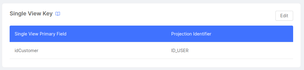 Recap of the configured Single View Key