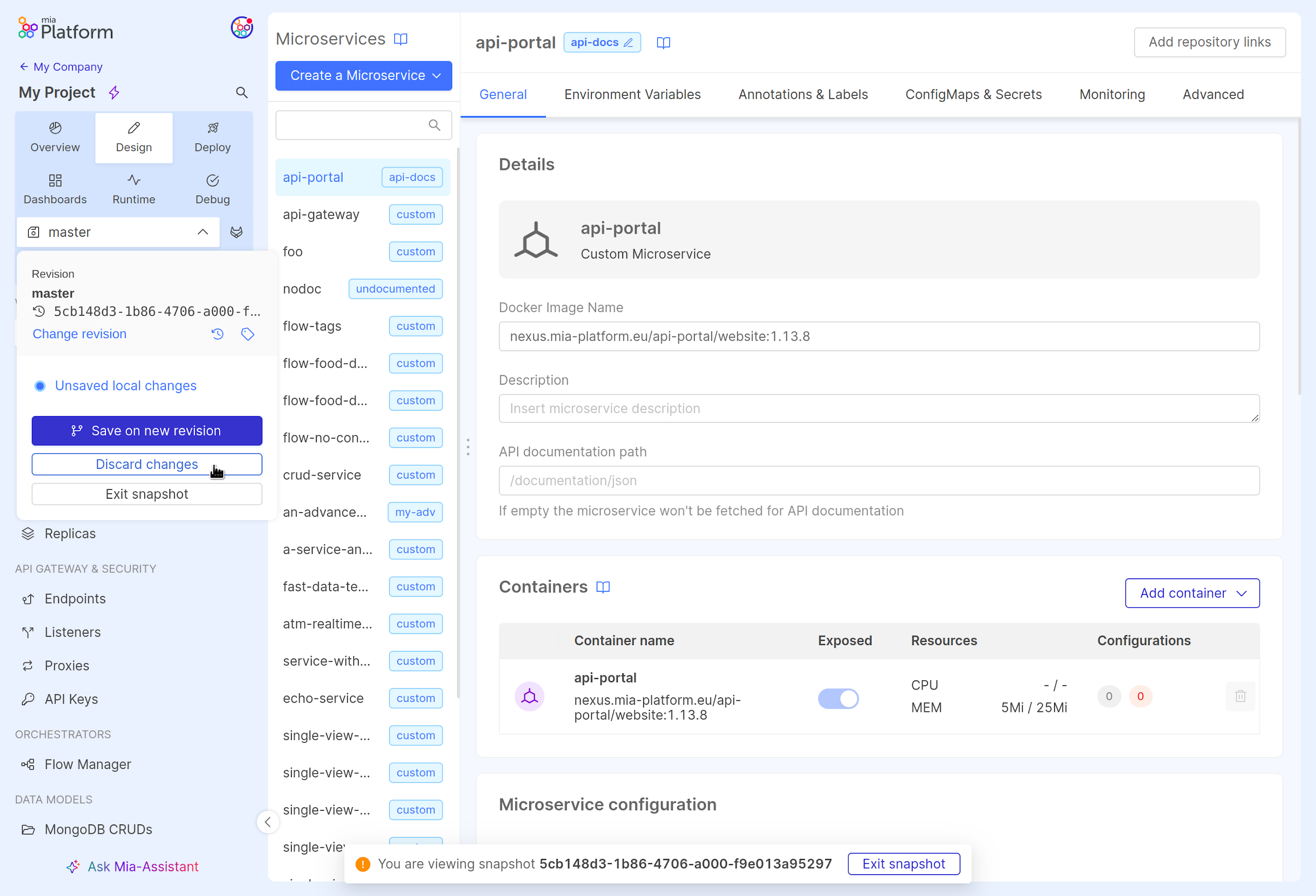 snapshot-view-actions