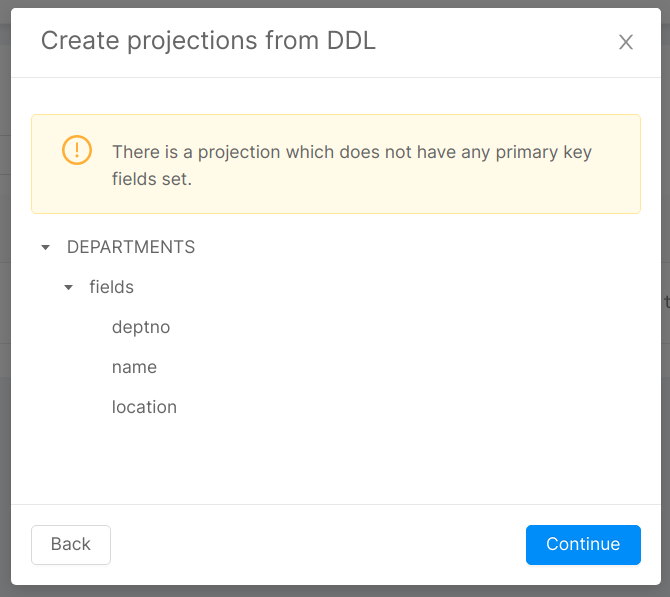 Tree view modal page